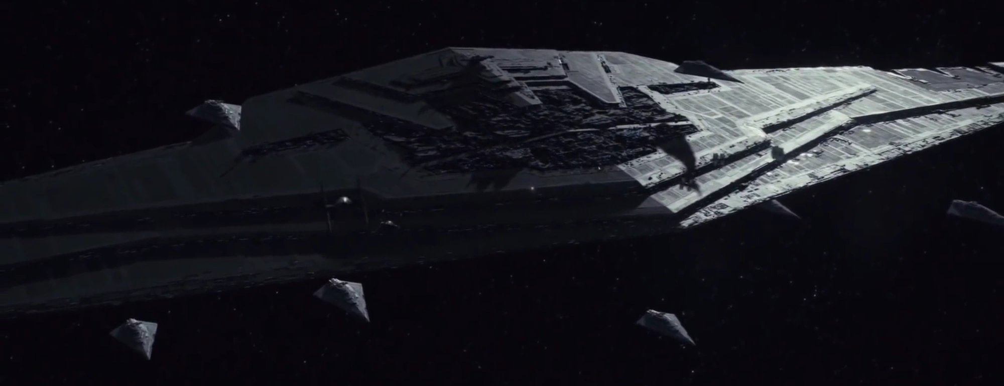 Supreme Leader Snoke's ship Supremacy, where our droid battle takes place